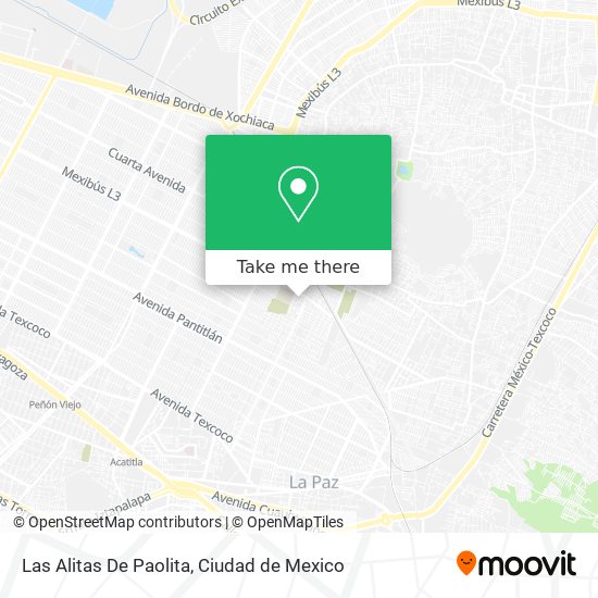 Las Alitas De Paolita map