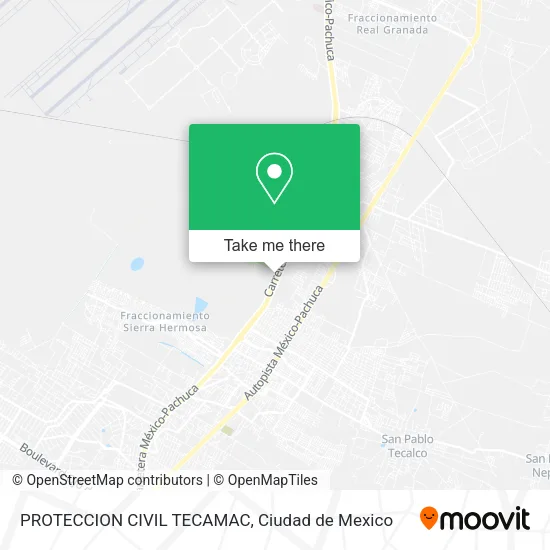 Mapa de PROTECCION CIVIL TECAMAC