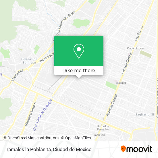 Mapa de Tamales la Poblanita