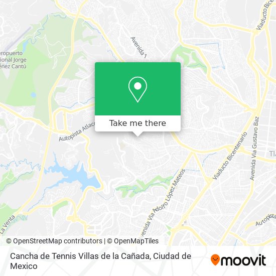 Mapa de Cancha de Tennis Villas de la Cañada