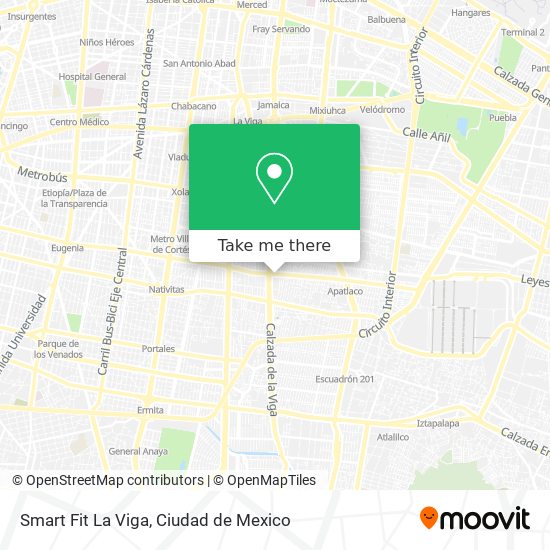 Mapa de Smart Fit La Viga