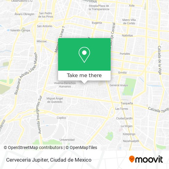 Mapa de Cerveceria Jupiter