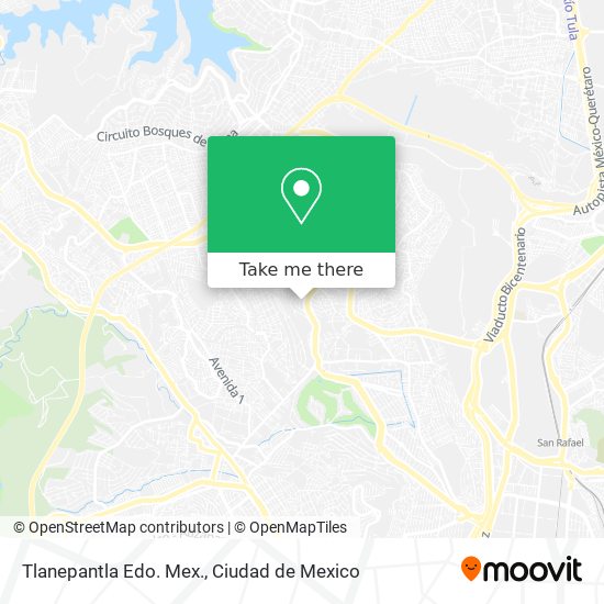 Tlanepantla Edo. Mex. map