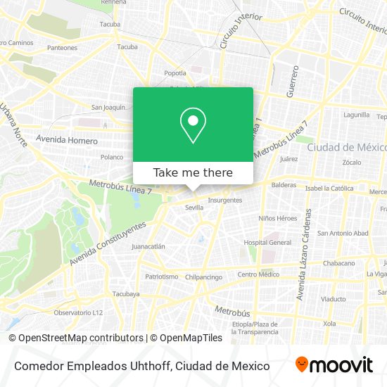 Comedor Empleados Uhthoff map