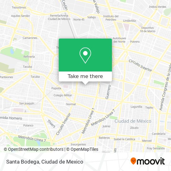 Mapa de Santa Bodega