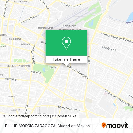 PHILIP MORRIS ZARAGOZA map