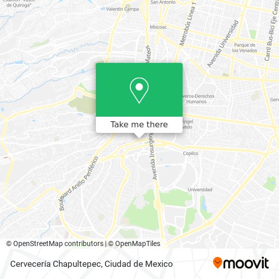 Cervecería Chapultepec map