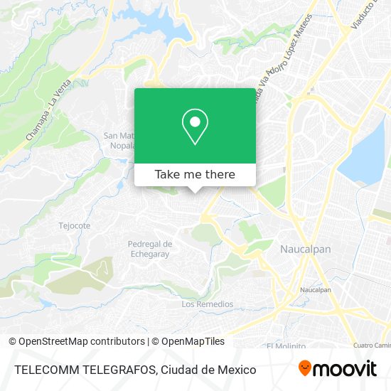 Mapa de TELECOMM TELEGRAFOS