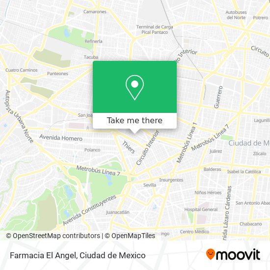 Mapa de Farmacia El Angel