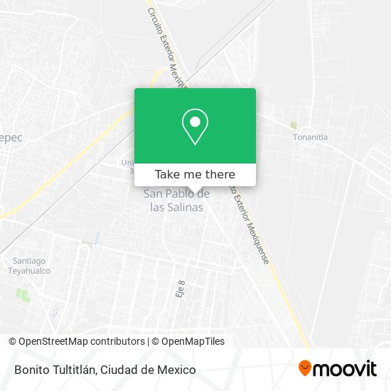 Bonito Tultitlán map
