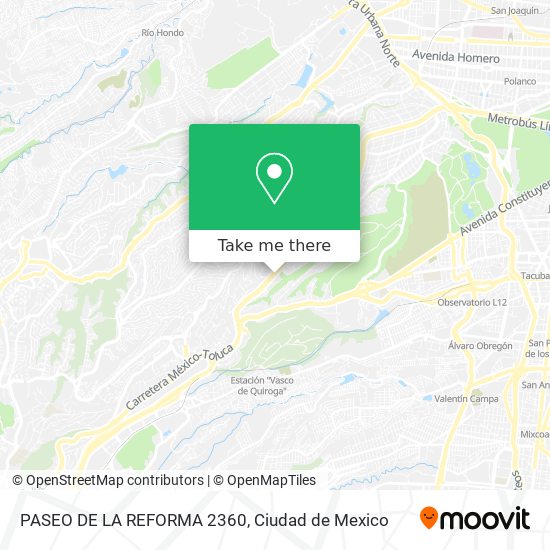 Mapa de PASEO DE LA REFORMA  2360