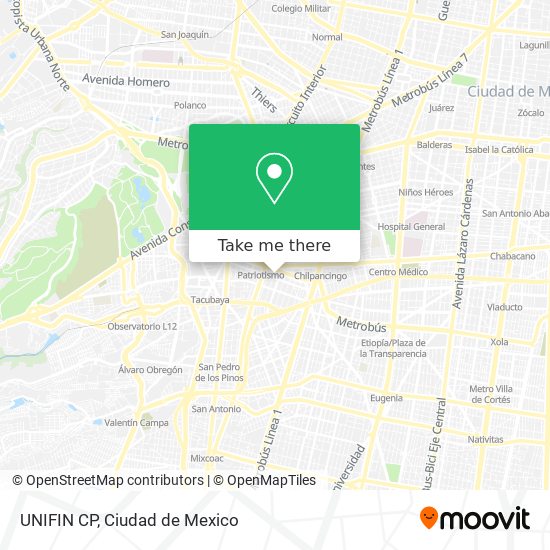 Mapa de UNIFIN CP