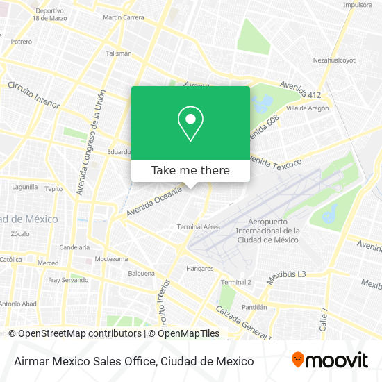 Airmar Mexico Sales Office map