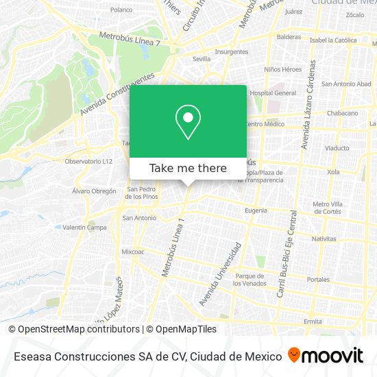 Eseasa Construcciones SA de CV map