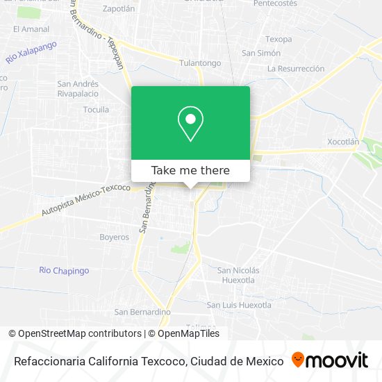 Mapa de Refaccionaria California Texcoco
