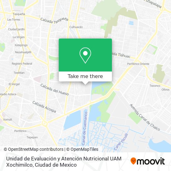 Unidad de Evaluación y Atención Nutricional UAM Xochimilco map