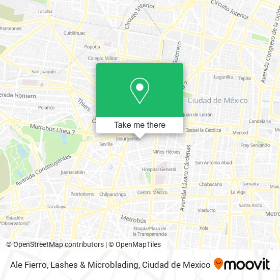 Ale Fierro, Lashes & Microblading map
