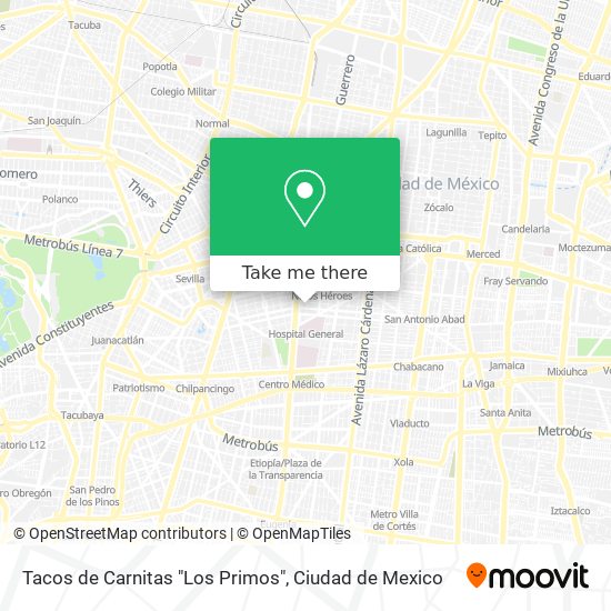 Tacos de Carnitas "Los Primos" map