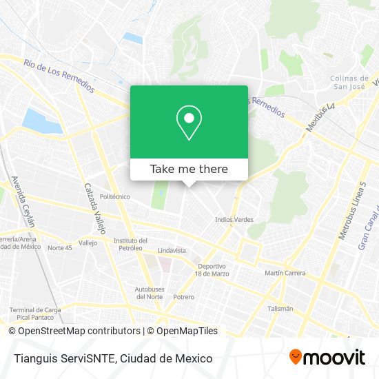 Tianguis ServiSNTE map