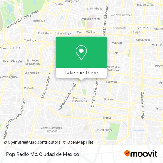 Pop Radio Mx map