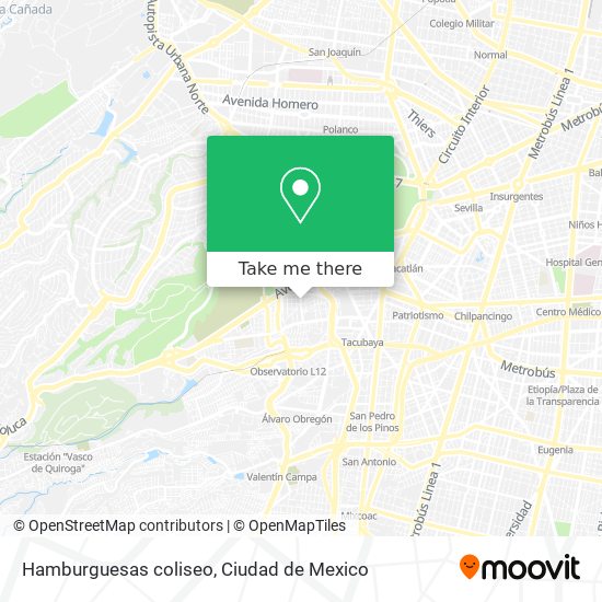 Mapa de Hamburguesas coliseo