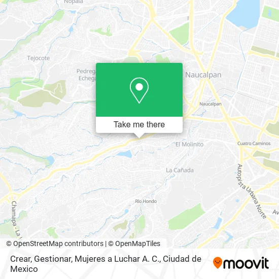 Crear, Gestionar, Mujeres a Luchar A. C. map