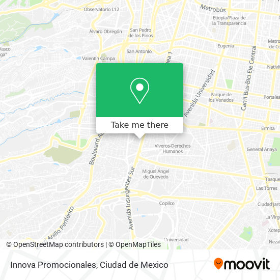 Mapa de Innova Promocionales