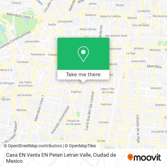 Casa EN Venta EN Peten  Letran Valle map