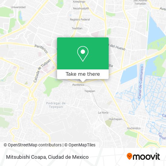 Mapa de Mitsubishi Coapa