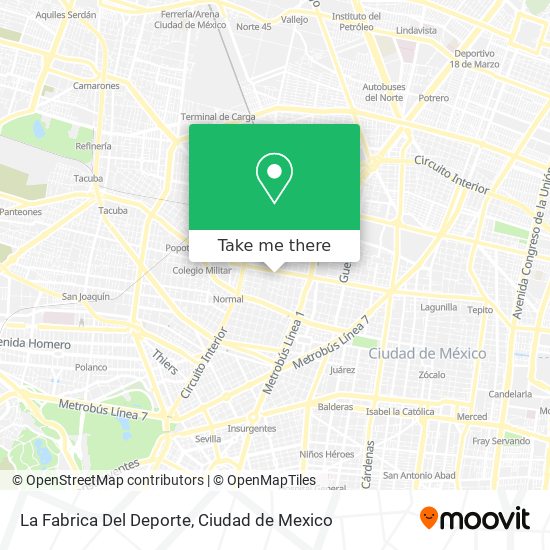 Mapa de La Fabrica Del Deporte