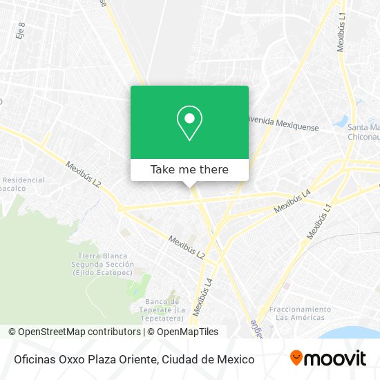 Mapa de Oficinas Oxxo Plaza Oriente