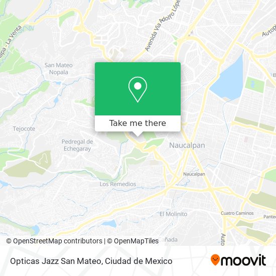 Opticas Jazz San Mateo map