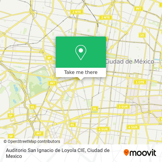 Mapa de Auditorio San Ignacio de Loyola CIE