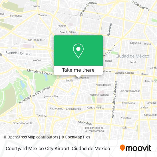 Courtyard Mexico City Airport map