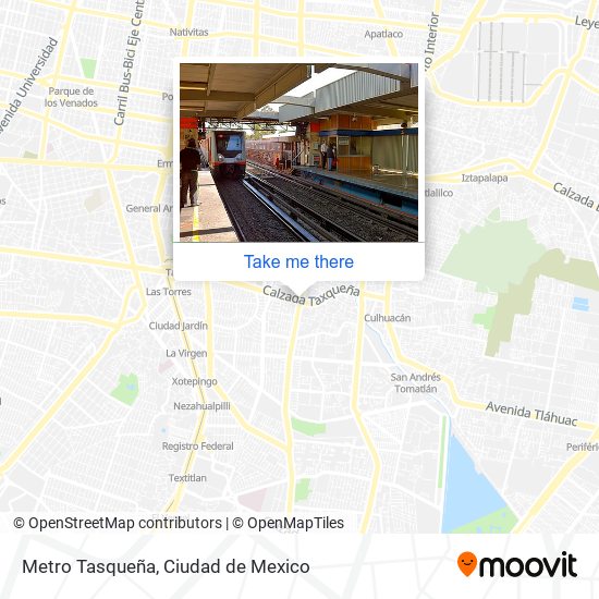 Mapa de Metro Tasqueña