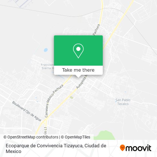 Mapa de Ecoparque de Convivencia Tizayuca