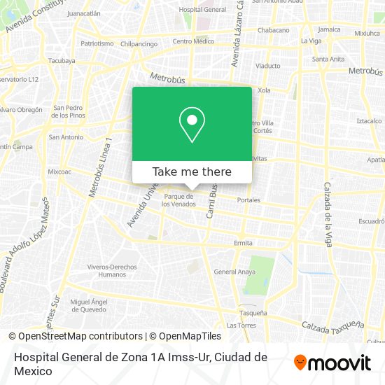 Hospital General de Zona 1A Imss-Ur map