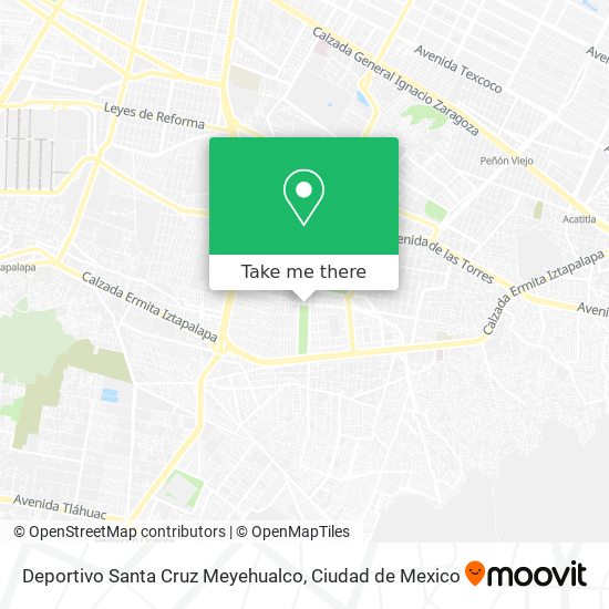 How to get to Deportivo Santa Cruz Meyehualco in Iztapalapa by Bus