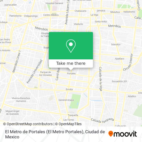 El Metro de Portales map