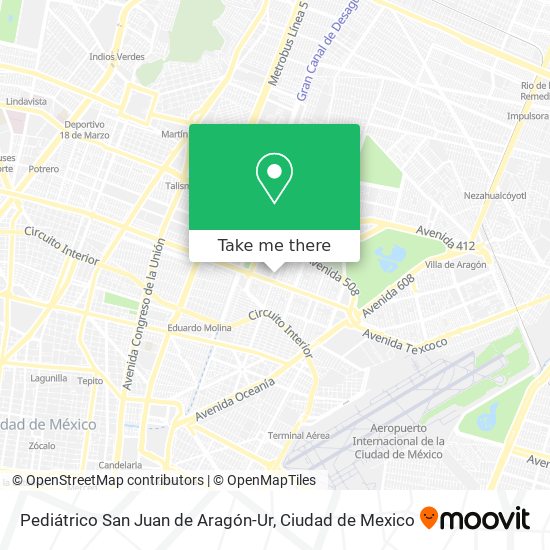 Pediátrico San Juan de Aragón-Ur map