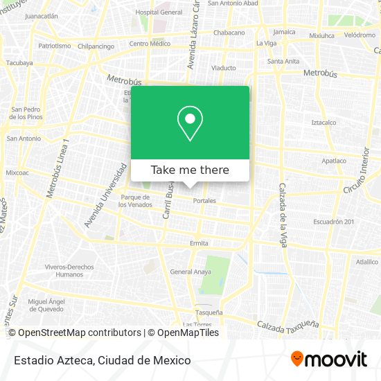 Mapa de Estadio Azteca