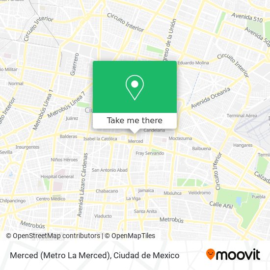 Merced (Metro La Merced) map