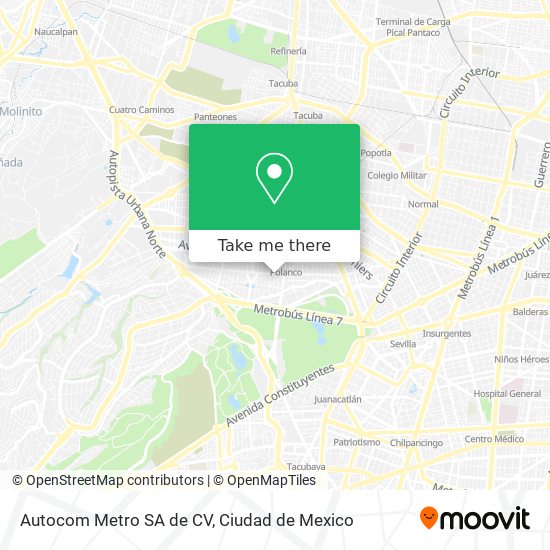 Autocom Metro SA de CV map