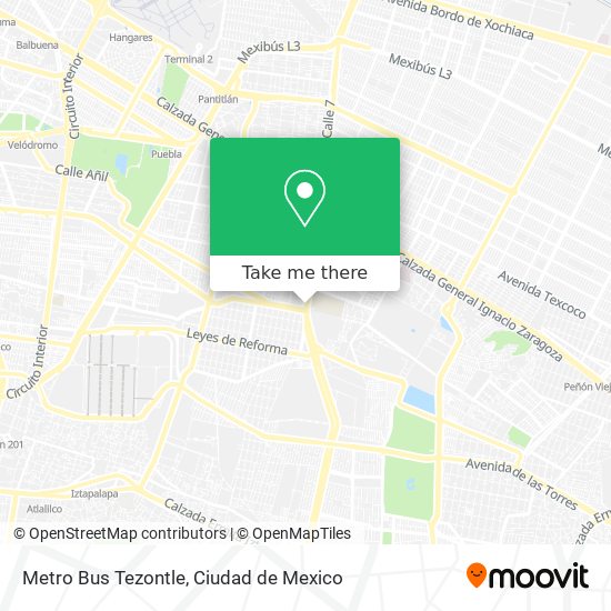 Mapa de Metro Bus Tezontle