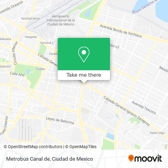 Metrobus Canal de map
