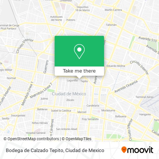 Mapa de Bodega de Calzado Tepito