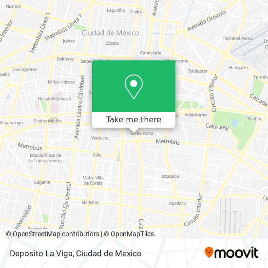 Mapa de Deposito La Viga