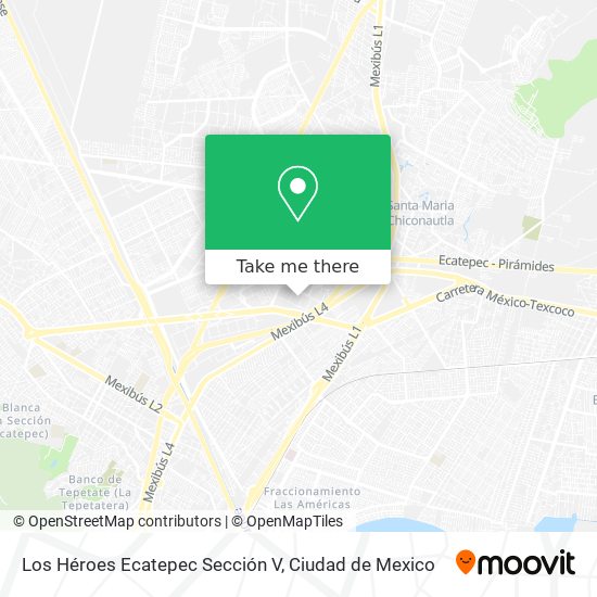Los Héroes Ecatepec Sección V map