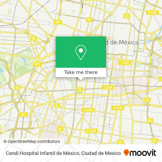 Mapa de Cendi Hospital Infantil de México