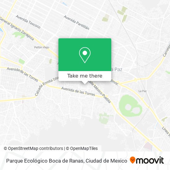 Parque Ecológico Boca de Ranas map